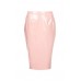 Lily Lulu Lorna Pu Skirt Pvc Skirt Vinyl Skirt In Nude Beige Pink Blue As Seen On Lucy / Kim (uk8, Pink)