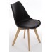 Charles Jacobs Dining/office Chair X2 (pair) In Black With Solid Wood Oak Legs, New Cushioned Contemporary Design For Extra Comfort, Modern Lounge Furniture