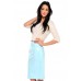 So In Fashion Pvc Pencil Skirt In Pastel Blue - 12