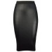 New Womens Plus Size Shinny Wetlook Pvc Skirts Tops Dress 20-22 Wetlook Midi Skirt
