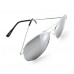 70's Designer Style Unisex Silver Mirror Aviator Sunglasses & Free Bag - Uv400 Protection - One Size Fits All - Full Mirrored Lenses