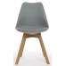 Charles Jacobs Dining/office Chair X2 (pair) In Grey With Solid Wood Oak Legs, New 2015 Cushioned Contemporary Design For Extra Comfort, Modern Lounge Furniture
