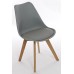 Charles Jacobs Dining/office Chair X2 (pair) In Grey With Solid Wood Oak Legs, New 2015 Cushioned Contemporary Design For Extra Comfort, Modern Lounge Furniture