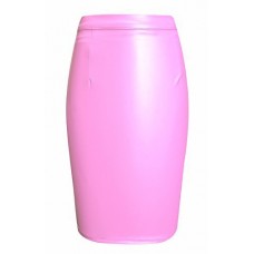 Ladies Pu Pvc Faux Leather Mini Skirt Bodycon Womens Midi Pencil Party Zip#(baby Pink Pvc Mini Skirt# Xlargeuk 14)