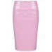 So In Fashion Women's Pvc Pencil Skirt In Pastel Pink - 14