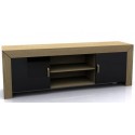 Las Vegas Widescreen Entertainment Tv Unit Black Hi Gloss & Oak