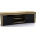 Las Vegas Widescreen Entertainment Tv Unit Black Hi Gloss & Oak