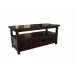 Homescapes Mangat Coffee Table Cum Tv Unit, 100% Mango Wood Furniture, Walnut Shade. 110 X 50 X 50 Cm