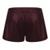 New Womens Pvc Pu Wrap Mini Skirt Skort Wet Look Irregular Hem Shorts Culottes [uk 10 - Aus 10 - Us 6 = Wine]