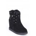 Womens Diamante Studded Hidden Wedge Ankle Boots Ladies (uk 4 - Eu 37 - Camel)