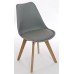 Charles Jacobs Dining/office Chair X2 (pair) In Grey With Solid Wood Oak Legs, New 2015 Cushioned Contemporary Design For Extra Comfort, Modern Lounge Furniture