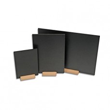 Jjonlinestore- Blackboard Chalkboard With Oak Base Stand Plinth Table Top Counter Menu Memo Drawing Display (a4 - 30 X 20cm)