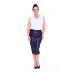 Nouvelle Plus Size Wet Look Pencil Skirt Black 22-24