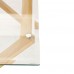 Cadiz - Glass Dining Table - Oak With 8 Mm Glass Table Top