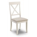 Julian Bowen Davenport Dining Chairs, Set Of 2, White