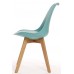 Charles Jacobs Dining/office Chair X2 (pair) In Light Blue With Solid Wood Oak Legs, New Cushioned Contemporary Design For Extra Comfort, Modern Lounge Furniture