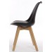 Charles Jacobs Dining/office Chair X2 (pair) In Black With Solid Wood Oak Legs, New Cushioned Contemporary Design For Extra Comfort, Modern Lounge Furniture