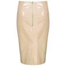 New Womens Ladies Celebrity Inspired Wet Look Midi Skirt (uk 8, Nude Pink) New Womens Ladies Celebrity Inspired Wet Look Midi Skirt (uk 8, Nude Pink)