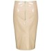 New Womens Ladies Celebrity Inspired Wet Look Midi Skirt (uk 8, Nude Pink) New Womens Ladies Celebrity Inspired Wet Look Midi Skirt (uk 8, Nude Pink)