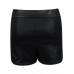(q) Womens Black Pvc Wetlook Shiny Celeb Style Ladies Short Skater Mini Skort Skirt | Blk - Pvc Wetlook Skort | Ml 12/14