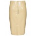 Womens Shiny Pvc Wetlook Back Zip Ladies Bodycon Office Party Celeb Pencil Skirt