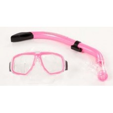 Typhoon Silicone Mask And Snorkel Set For Ladies And Children (pink)