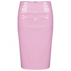 Womens Shiny Pvc Wetlook Back Zip Ladies Bodycon Office Party Celeb Pencil Skirt