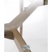 Charles Jacobs 1.2m Dining Table With Solid Wood Oak Legs And Clear Glass Top For 4-6 Seats - Premium Quality