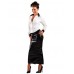 Honour Women's Skirt In Pvc Black Size Uk 18 (2xl)