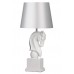 Premier Housewares Horse Head Table Lamp With Fabric Shade - White
