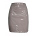 New Womens Celeb Inspired Faux Leather Bodycon Pencil Mini Skirt Pvc Look Skirt (size 8, Peach)