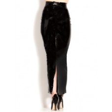 Honour Women's Skirt In Pvc Black Size Uk 18 (2xl)