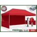 Eurmax 6 X 3m Pop Up Gazebo, Trade Show Marquee, Aluminum Foot Legs, Commercial Event Tent With Sides, And Wheeled Carry Bag (red)