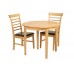 Oak Finish Solid Wood Dining Set / Hard Wood Dining Table With 2 Chairs / Dining Room Furniture