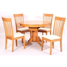 Hgg 5pc Extending Dining Table Set With 4 X Dining Chairs - Table And 4 Chairs - Extending Table - 4 Seater Dining Set - Colour Light Oak Hgg 5pc Extending Dining Table Set With 4 X Dining Chairs - Table And 4 Chairs - Extending Table - 4 Seater Dining Set - Colour Light Oak