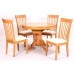 Hgg Extending Dining Table And 4 Chairs - Dining Table And 4 Chairs - Round Extending Dining Table - 4 Seater Dining Set - Colour Light Oak