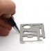 Credit Card Multi Tool Stainless Steel Outdoor Pursuits Device - Silver, One Size