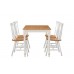 Birlea Primrose Dining Set (table & 4 Chairs), Buttermilk & Oak