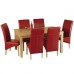 Belgravia Oak Dining Table & 6 Cream Chairs Set