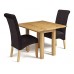 Serene Furnishings The Dining Collection Solid Oak And Veneer Brent Extendable Dining Table, 45 Cm , Brown