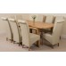 Seattle Solid Oak (180 Cm - 210 Cm) Extending Dining Table & 8 Ivory Montana Chairs