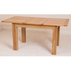 Hampton Solid Oak 120 Cm - 160 Cm Extending Dining Table & 6 Ivory Montana Dining Chairs