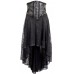 Dark Star Dress, Pvc Bodice Attached Cobweb Lace Skirt, Ds/dr/5333 (black, Ml/uk 14 16 18*)