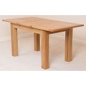 Hampton Solid Oak 120 Cm - 160 Cm Extending Dining Table & 4 Ivory Montana Dining Chairs