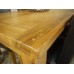 Rustic - Oak Fixed Table Dining Set With 4 Black Leather Chairs / Scroll Back