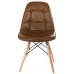 2x Replica Charles Eames Dining/office Chair (pair) With Wooden Legs, New Cushioned Design For Extra Comfort, Modern Lounge Furniture (brown)