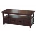 Homescapes Mangat Coffee Table Cum Tv Unit, 100% Mango Wood Furniture, Walnut Shade. 110 X 50 X 50 Cm