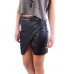 Womens Ladies Black Faux Leather/pvc Wrap Over Short Biker Skirts/dresses [black_12]