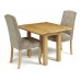 Serene Furnishings The Dining Collection Solid Oak And Veneer Brent Extendable Dining Table, 45 Cm , Brown