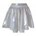 Pearly Semi Clear White Pvc Circle Skirt / Skating Skirt, Heavy Pvc, Size Xl/ Xxl Elasticated Waist